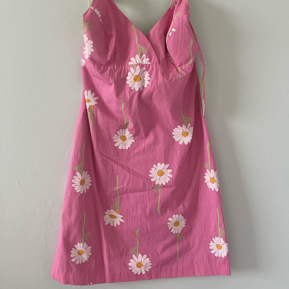 Pink Floral vintage halter dress